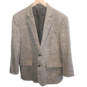 Jones New York Linen And Cotton Blazer/Sport Coat 44R Black And White
